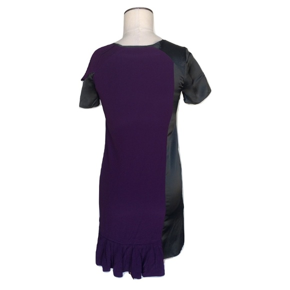 NWT Size 2 Silk Beaded Color Block Mini Dress - Picture 2 of 4